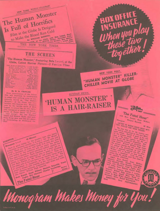 The Human Monster Double-Bill Press Book 4