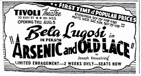 Arsenic and Old Lace, San Francisco Chronicle, July 29, 1943 2