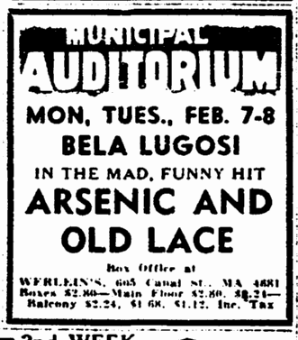 Arsenic and Old Lace, The Times-Picayune, February 1, 1944