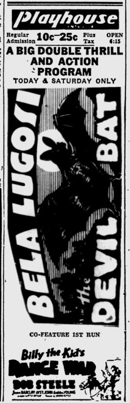 The Devil Bat, The Evening Independent, Sep 5, 1941