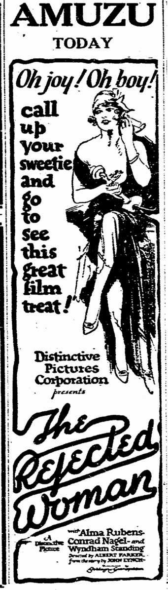 The Rejected Woman, Winston-Salem Journal, July 7, 1924 2