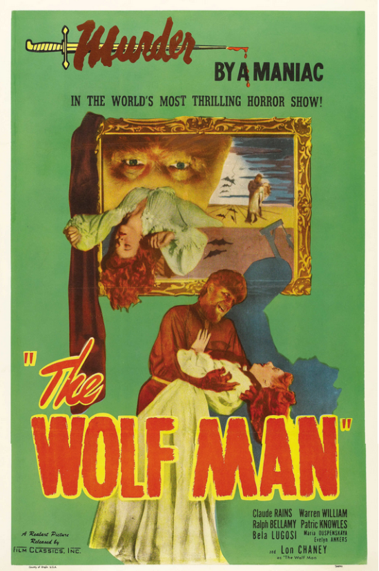 The Wolf Man 1948 Re-Release One Sheet